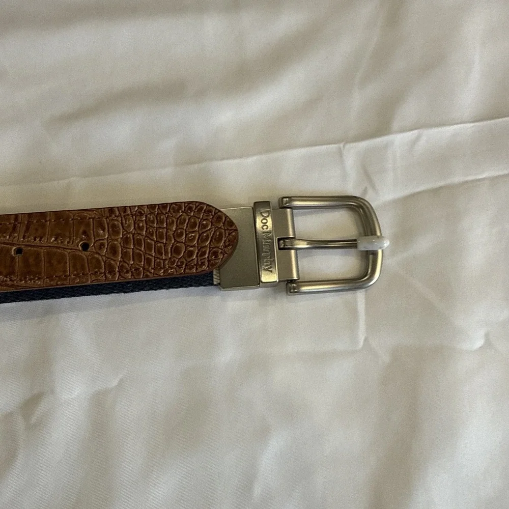 Doc Murphy Belt Reversible Canvas Red White Blue EKU PGA Of America 1916 Leather